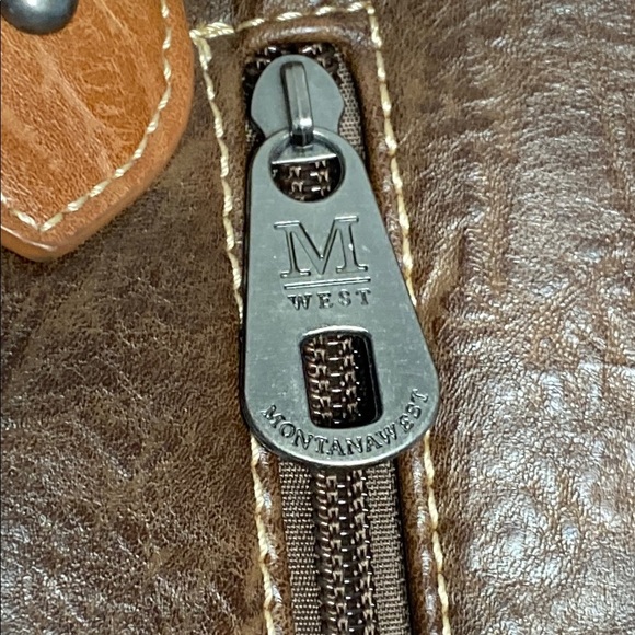 MONTANA WEST : Dark Brown Structured Tote Bag with Vegan Leather Material - Picture 7 of 15